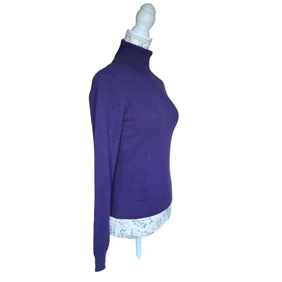 Michael Kors Purple Cashmere Turtleneck Sweater Size Small - Picture 4 of 6